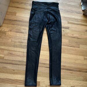 Spanx Faux Leather Leggings - Petite Medium